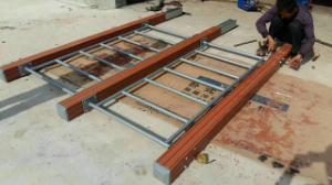 塑木健身路徑小區健身器材安裝完成